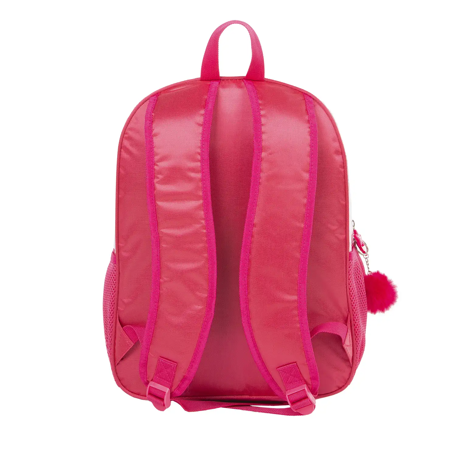 Mochila primaria Pulpito Save The Ocean. Adaptable a carro, con lentejuelas reversibles y accesorio pom-pom.