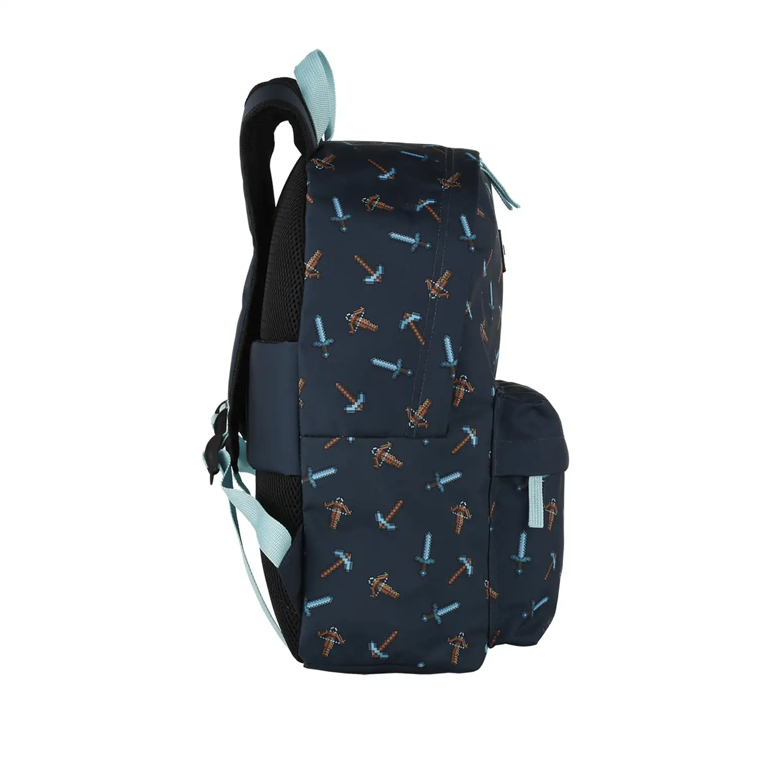 Minecraft Pica Pica mochila americano. Compartimento portalaptop.