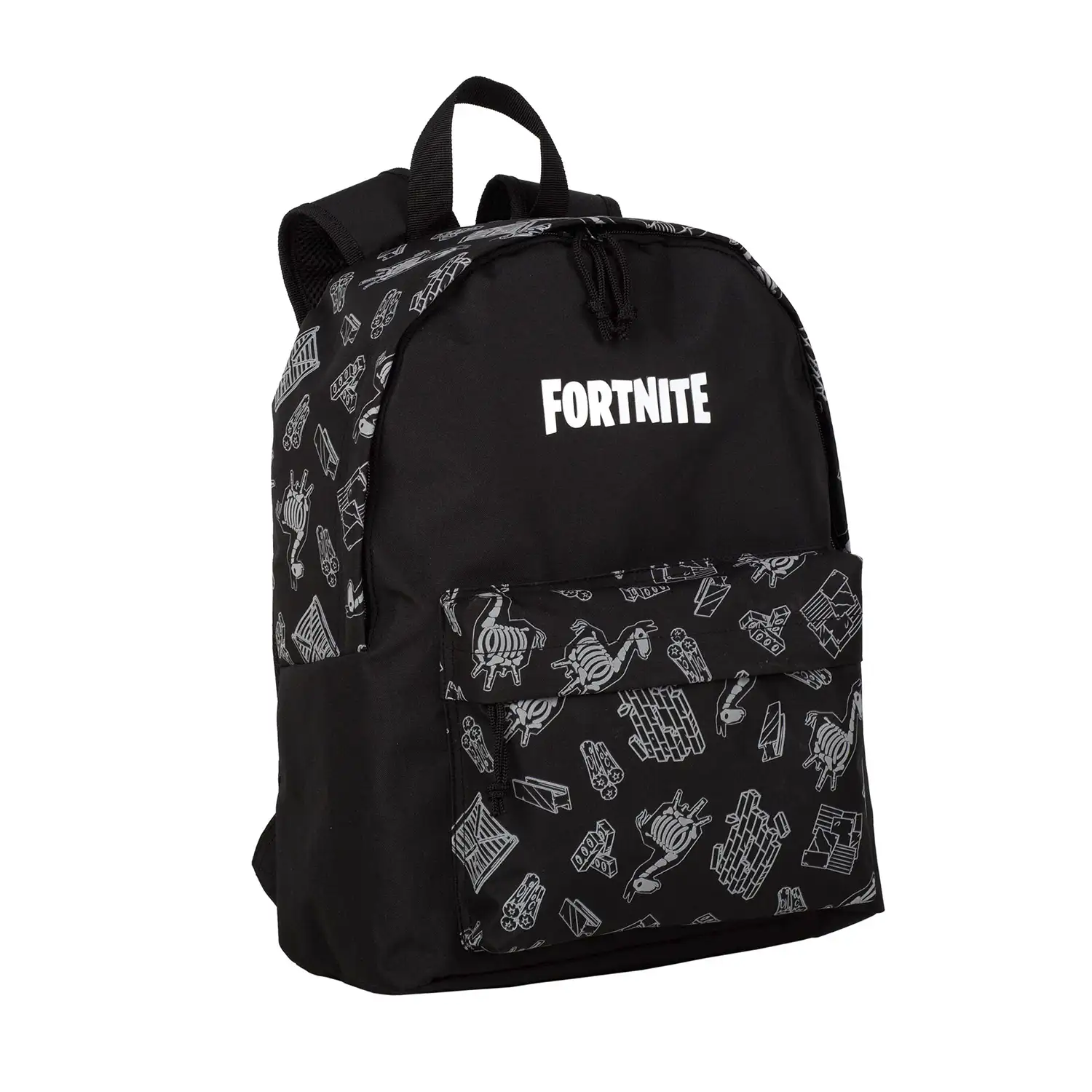 Fortnite Dark Black mochila americano, brilla en la oscuridad. Compartimento portalaptop.