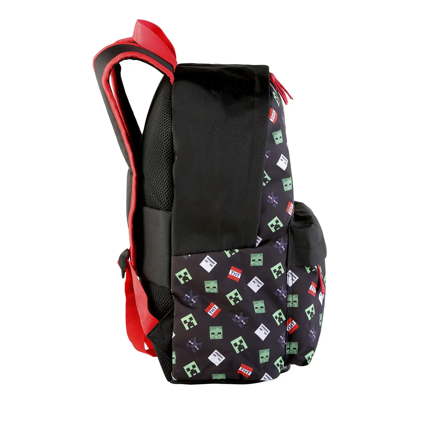 Minecraft TNT mochila americano. Compartimento portalaptop.