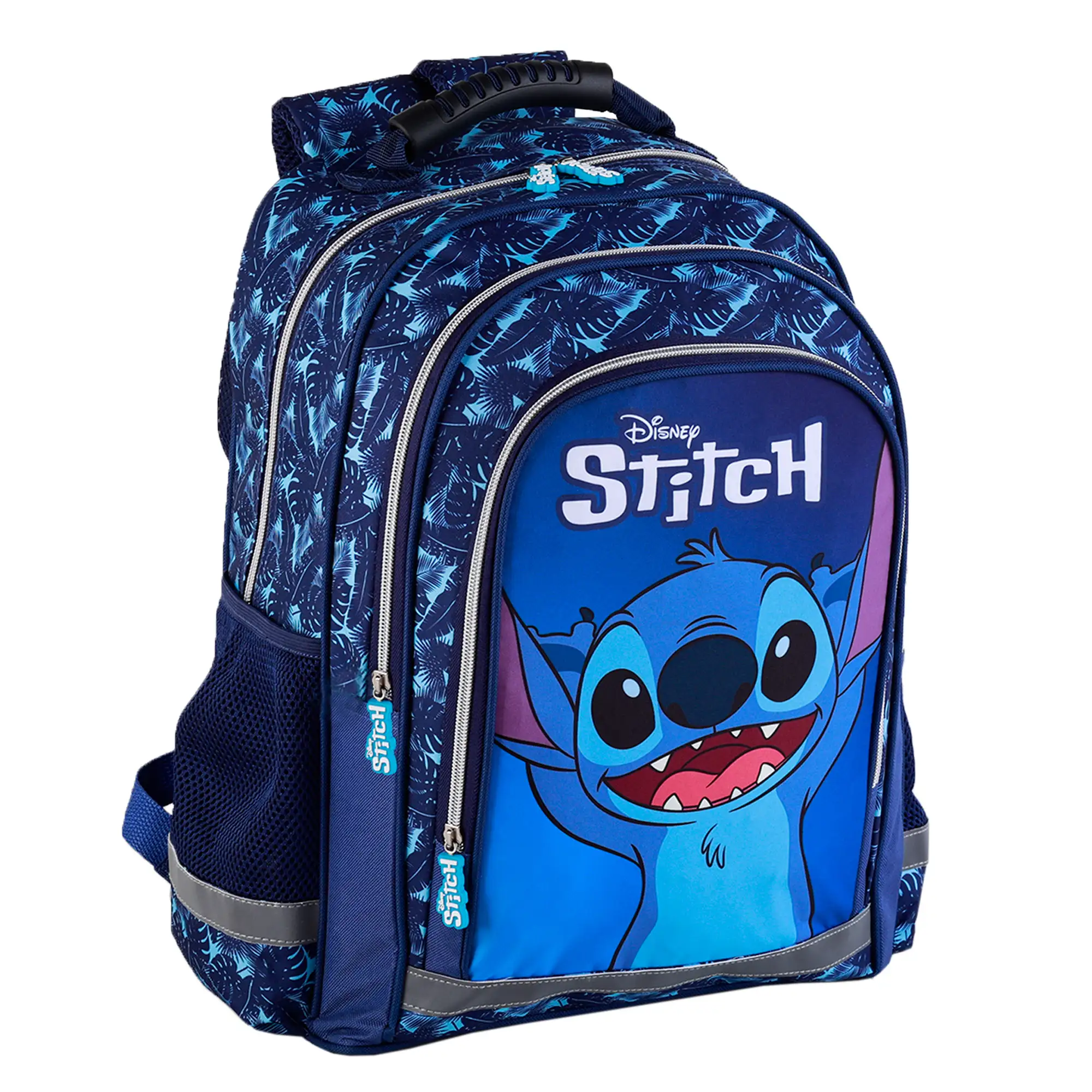 Stitch mochila primaria doble compartimento, de gran capacidad y adaptable a carro.