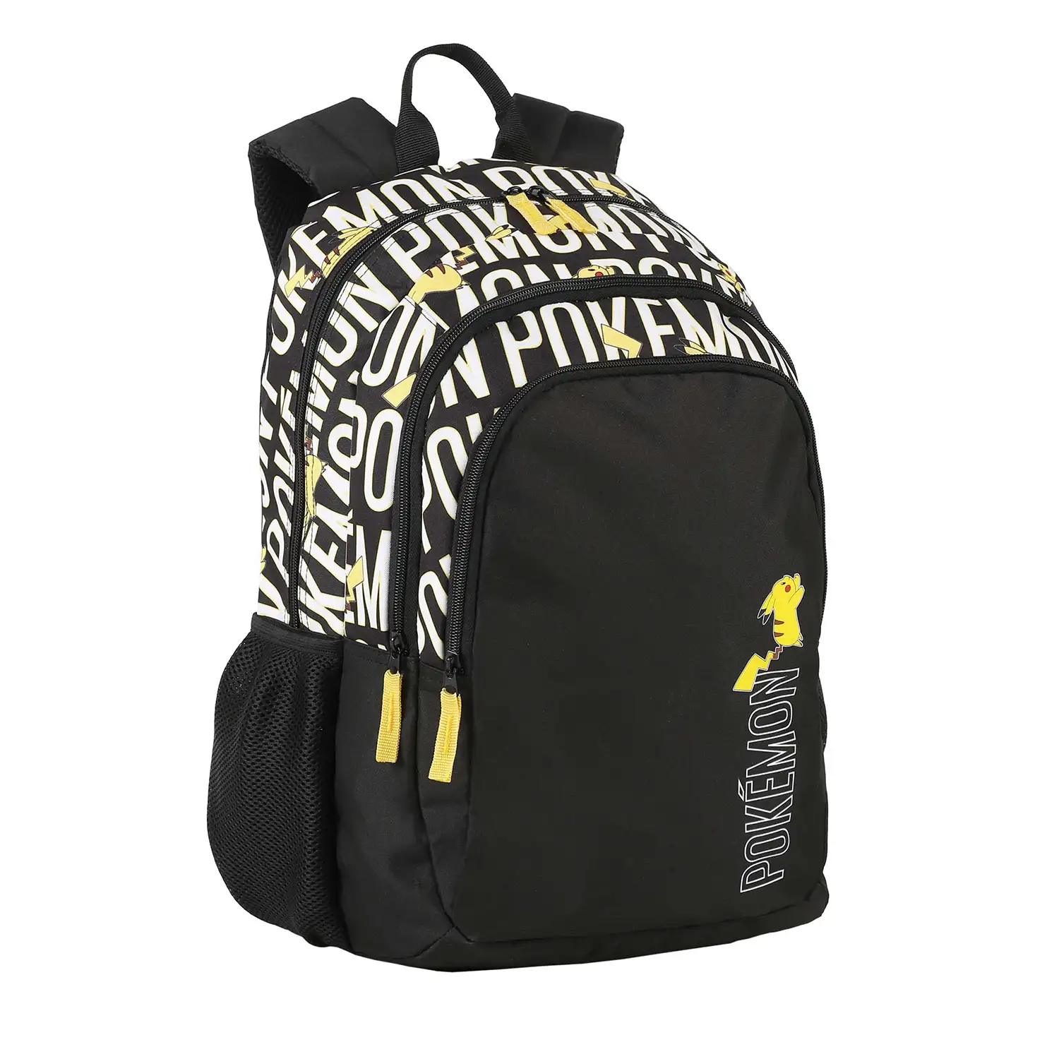 Pokemon mochila primaria doble compartimento, de gran capacidad y adaptable a carro.