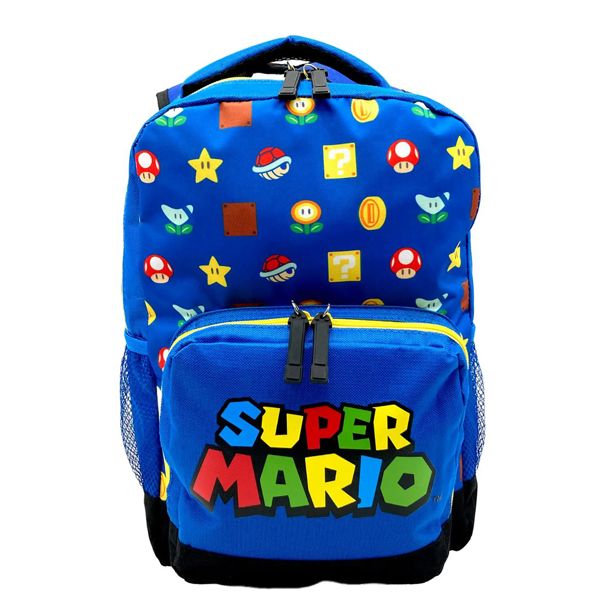 Super Mario Mochila Escolar. Interior totalmente forrado. Espaldera acolchada. Tirantes ergonómicos, ajustables y acolchados.