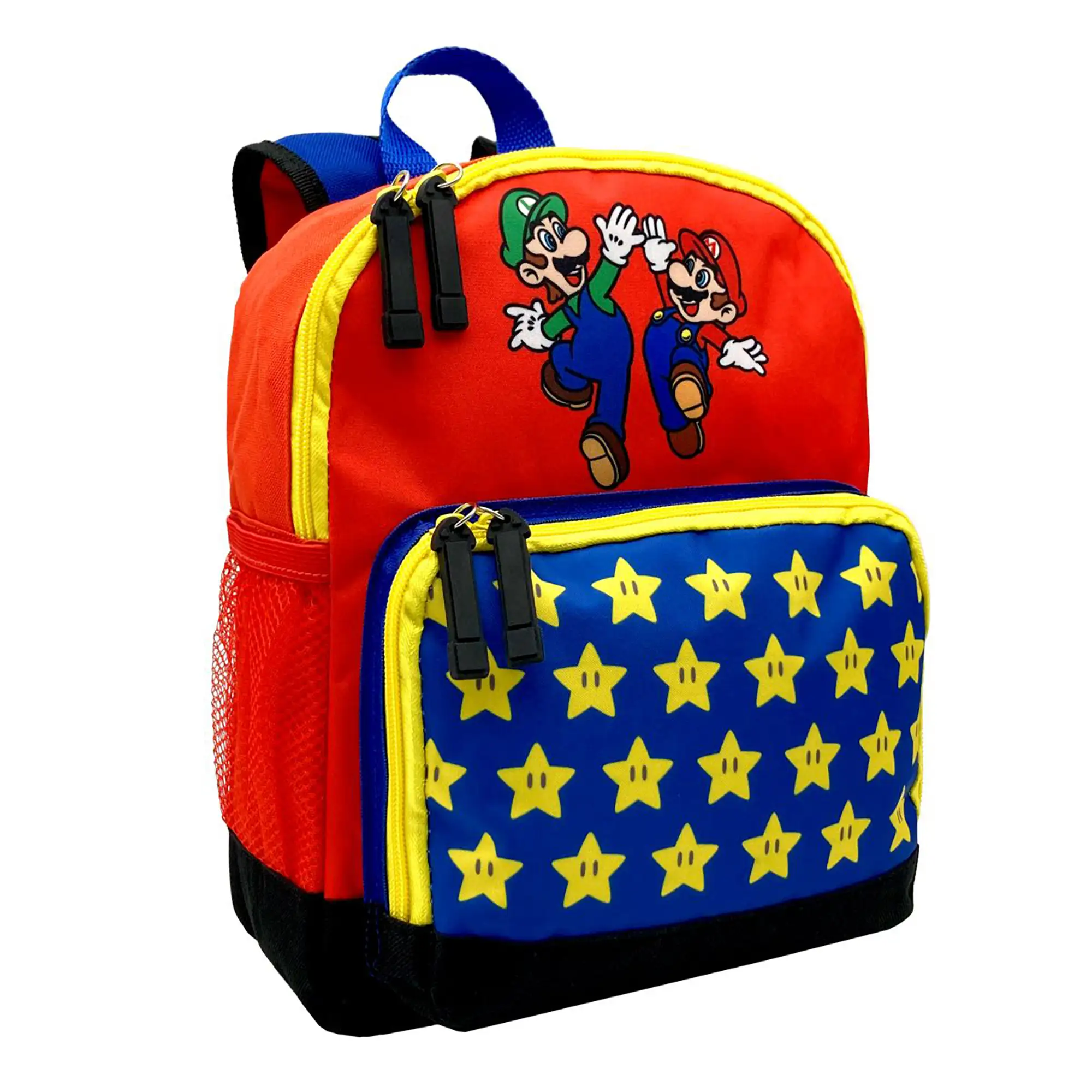 Super Mario Mochilita Pre Escolar. Interior totalmente forrado. Espaldera acolchada. Tirantes, ajustables y acolchados.