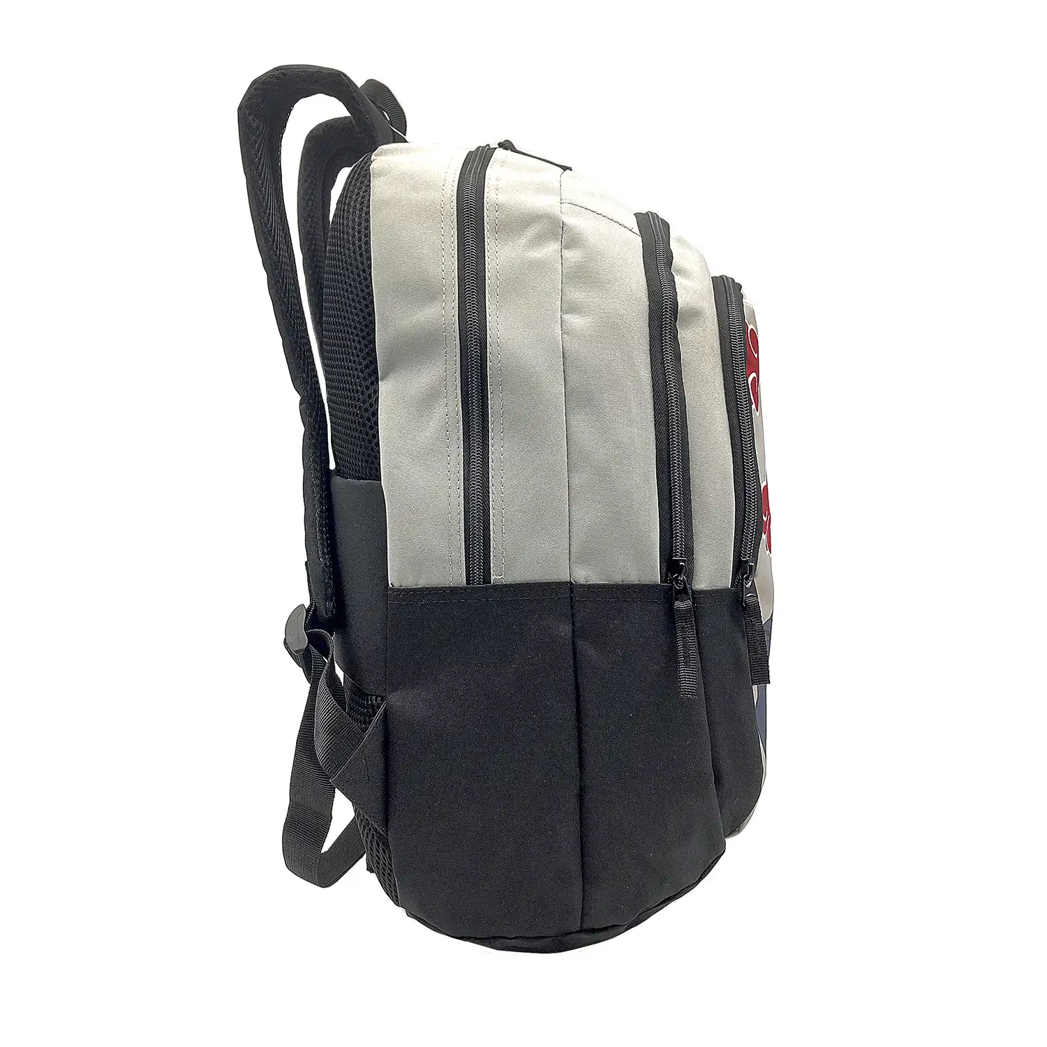 Naruto Itachi mochila primaria doble compartimento + carro  con protección lateral y stoper frontal, 4 ruedas multidireccionales.