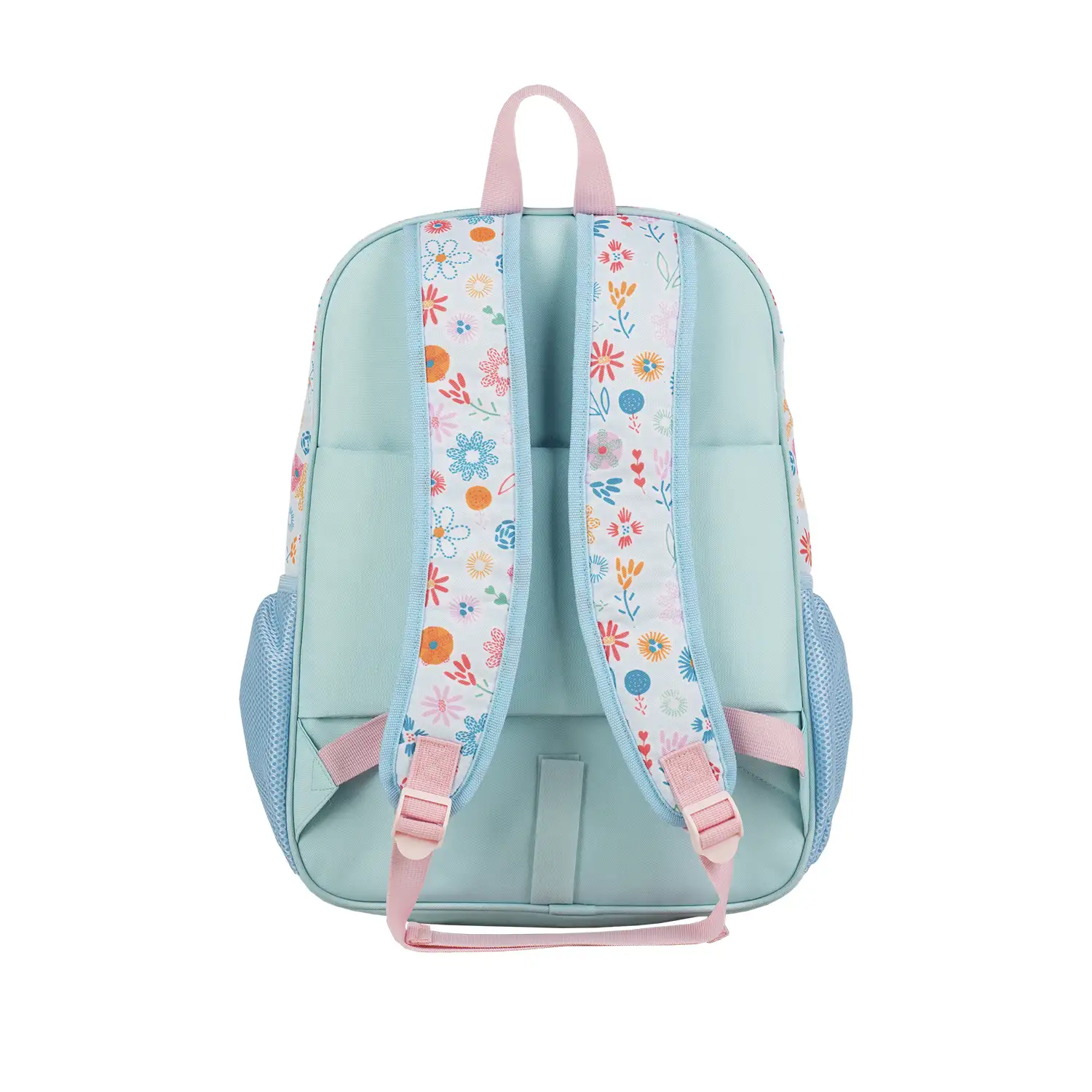Blin-Blin Back to Nature, mochila primaria doble compartimento con carro. Protección lateral y stoper frontal, 4 ruedas multidireccionales. Con accesorio pom-pom.
