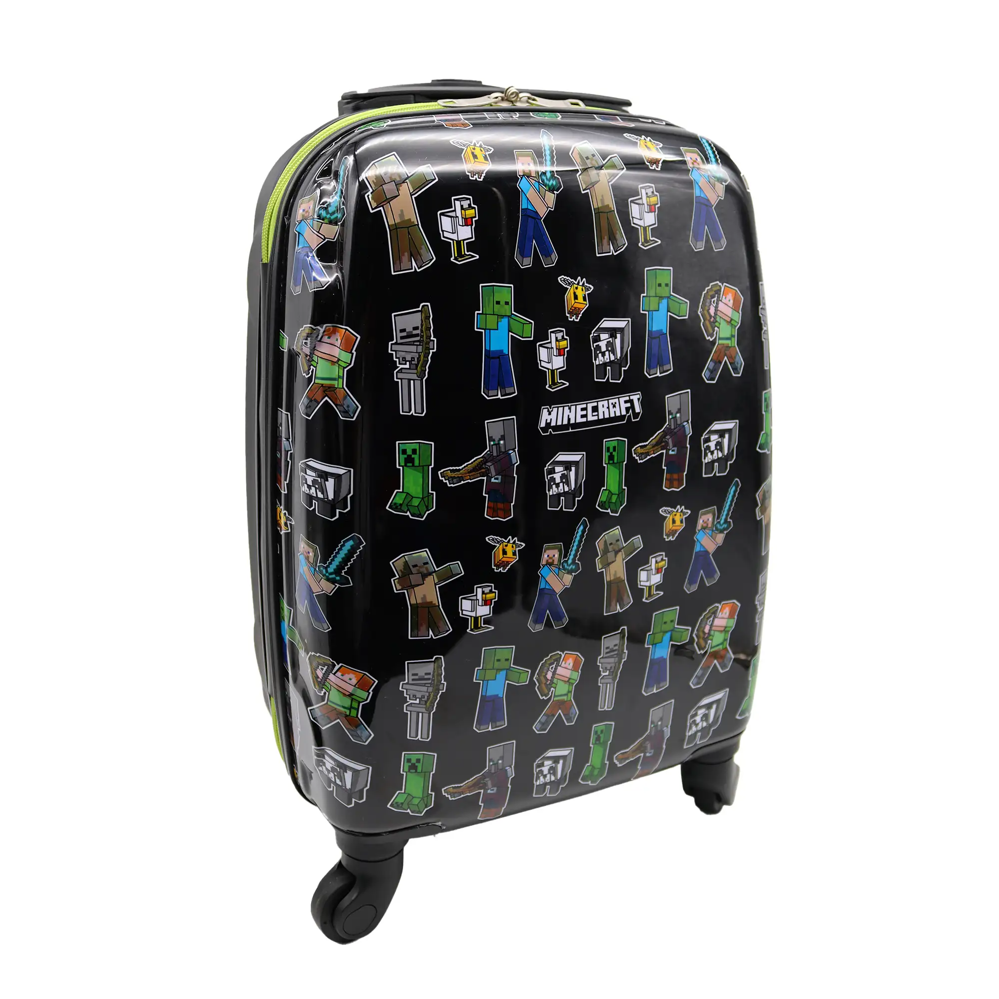 Minecraft Trolley Cabina. 4 ruedas Giratorias y multidireccionales. Frontal en policarbonato. Trasera en ABS.