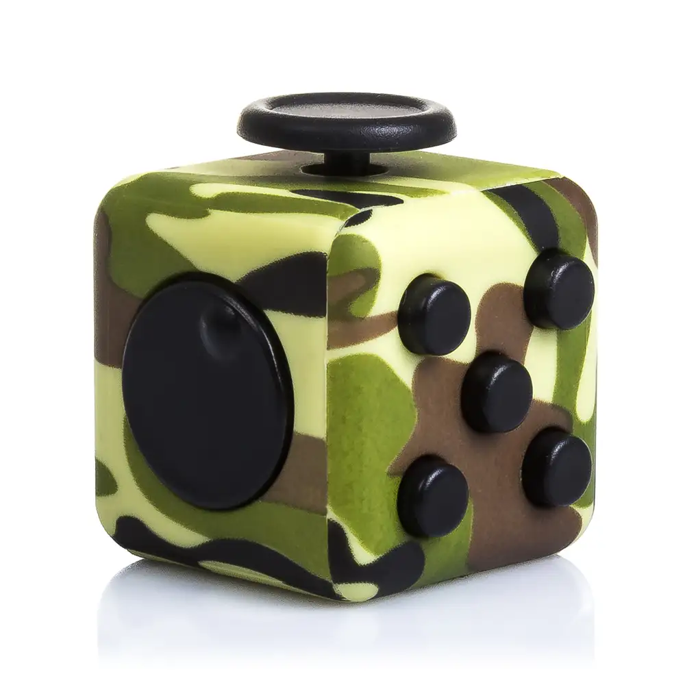 FIDGET CUBE CAMO ANTI ESTReS CON 6 MoDULOS RELAJANTES